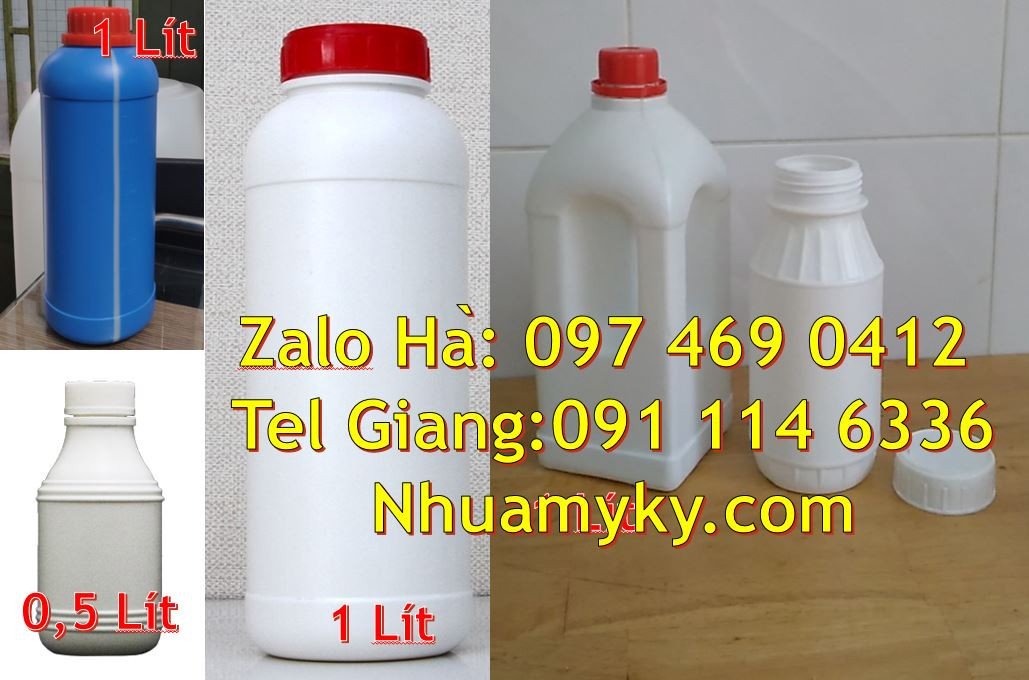 Bán chai nhựa 1l có nắp thoát khí đựng hóa chất,chai nhựa 0.5l đựng sư