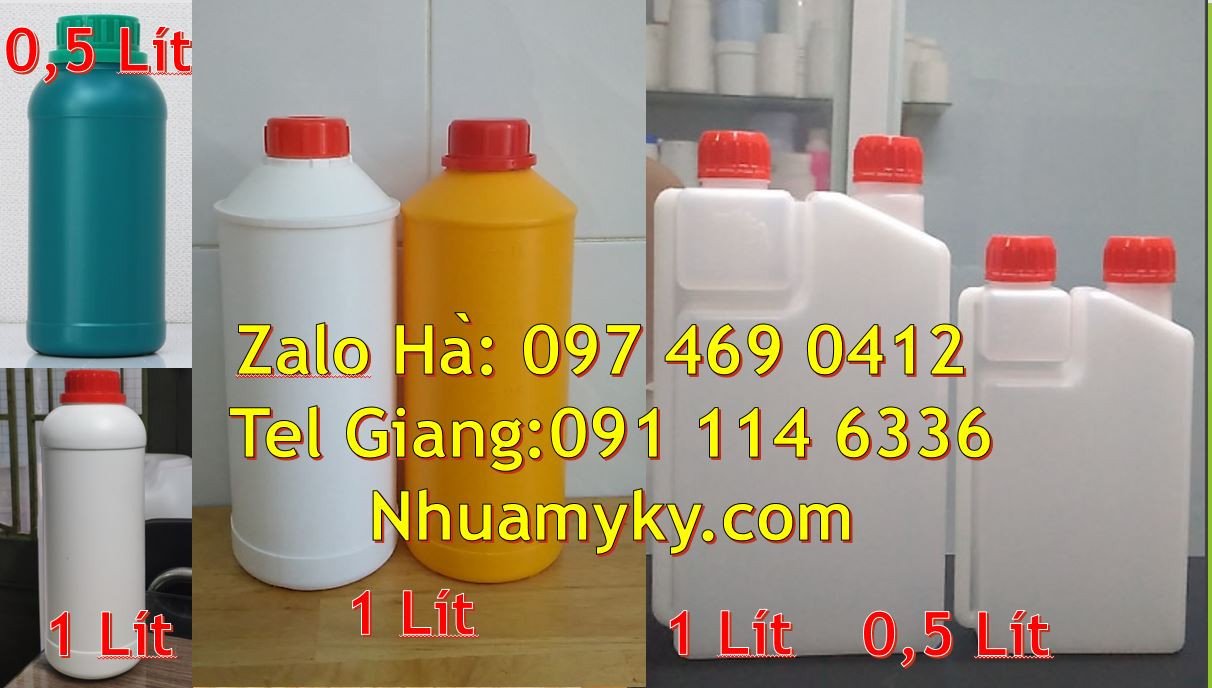 Bán chai nhựa 1l có nắp thoát khí đựng hóa chất,chai nhựa 0.5l đựng sư