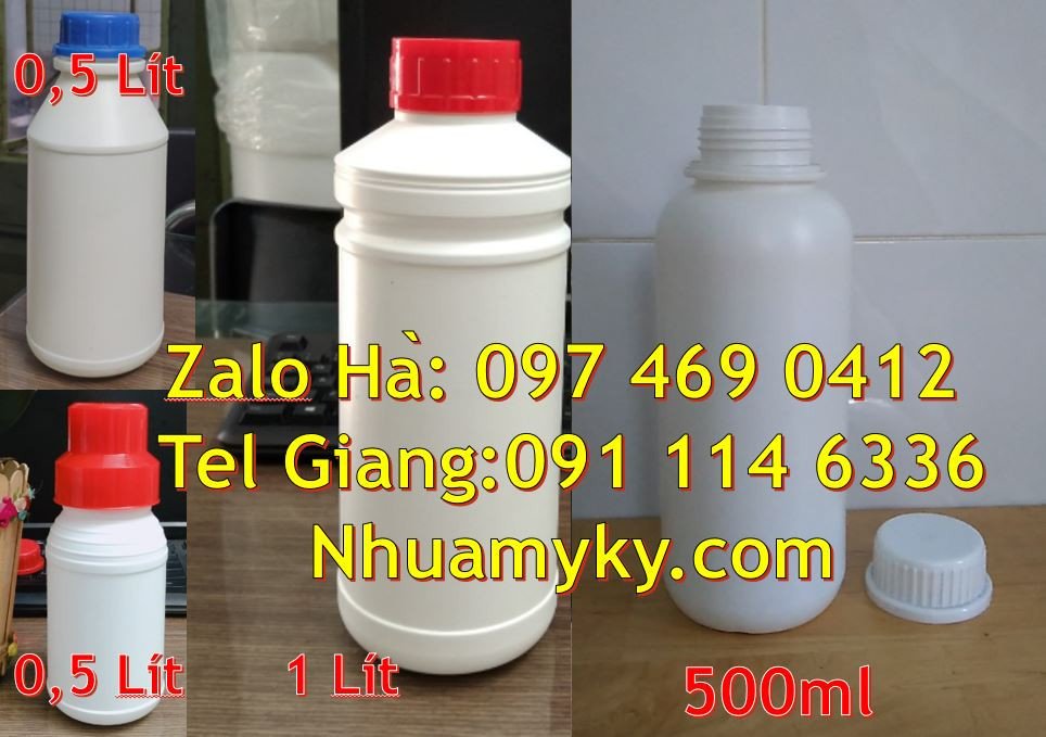 Bán chai nhựa 1l có nắp thoát khí đựng hóa chất,chai nhựa 0.5l đựng sư