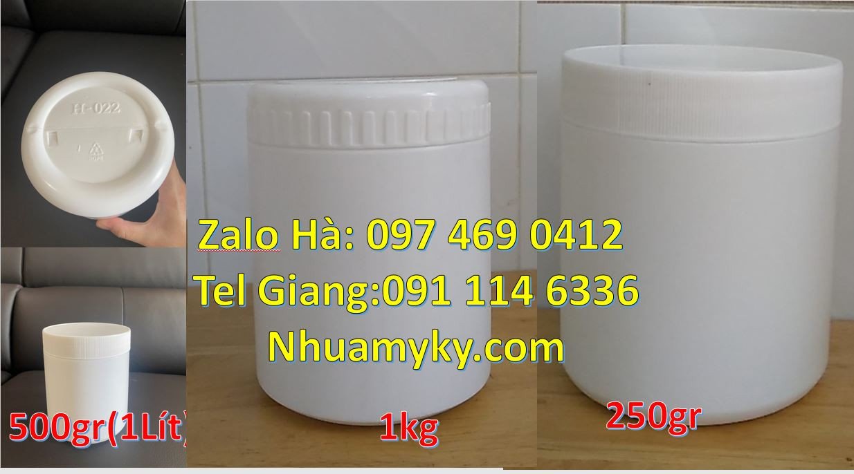 Bán hũ nhựa 1kg đựng sữa tắm dầu gội,hũ nhựa 250g đựng mỹ phẩm kem dươ