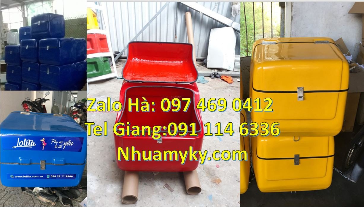 Bán thùng giao hàng đằng sau xe máy,thùng giao hàng tiết kiệm gia rẻ