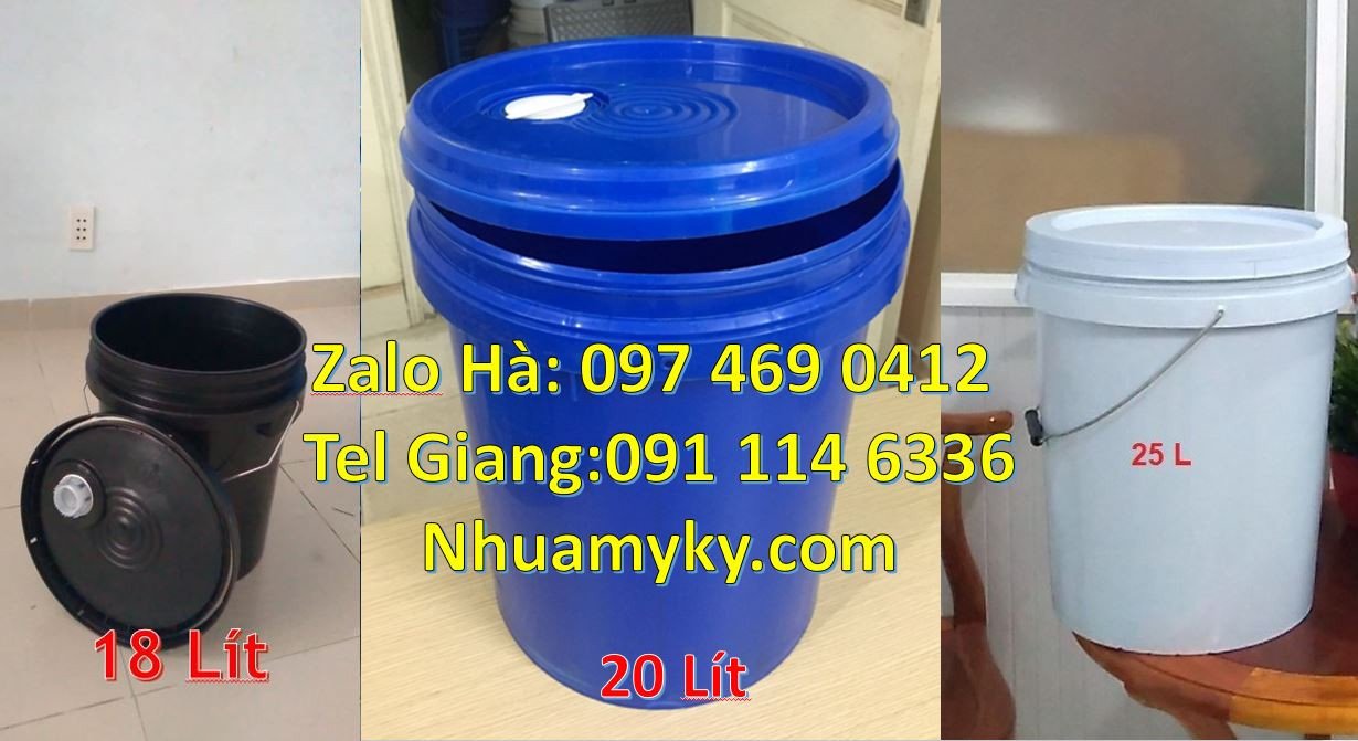 Bán thùng đựng sơn 25l có nắp đậy,thùng sơn 18l có nắp chiết rót rẻ