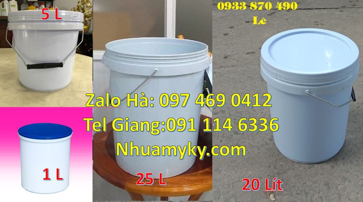 Bán thùng đựng sơn 25l có nắp đậy,thùng sơn 18l có nắp chiết rót rẻ