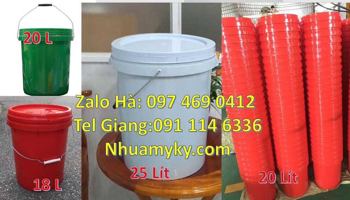 Bán thùng đựng sơn 25l có nắp đậy,thùng sơn 18l có nắp chiết rót rẻ
