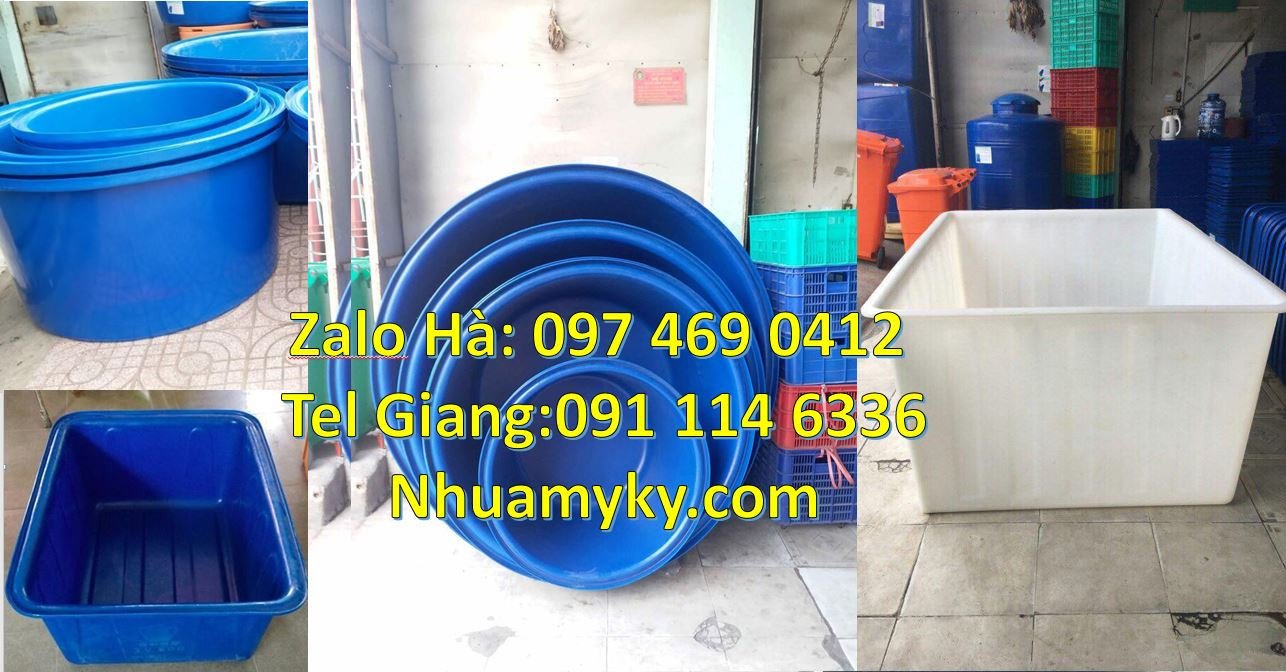 Bán thùng nhựa tròn 1200l màu xanh,thùng nhựa chữ nhật 2000l giá rẻ hc
