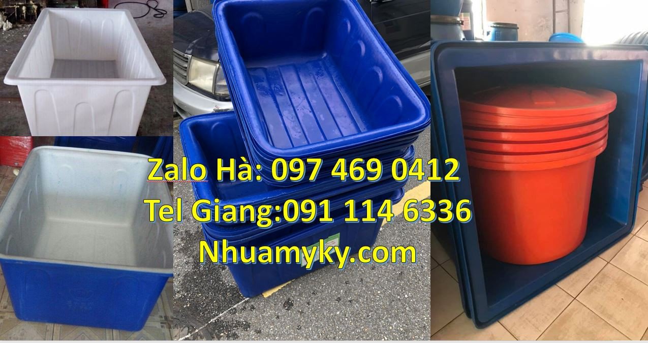 Bán thùng nhựa tròn 1200l màu xanh,thùng nhựa chữ nhật 2000l giá rẻ hc