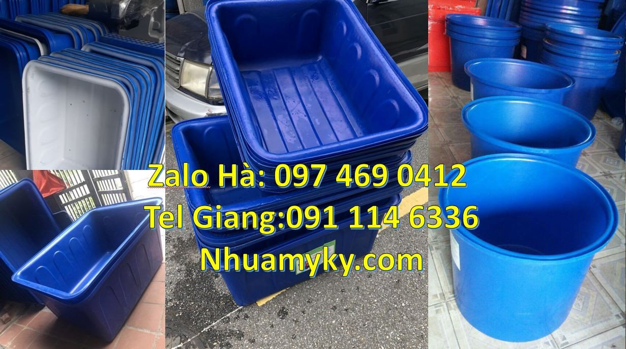 Bán thùng nhựa tròn 1200l màu xanh,thùng nhựa chữ nhật 2000l giá rẻ hc