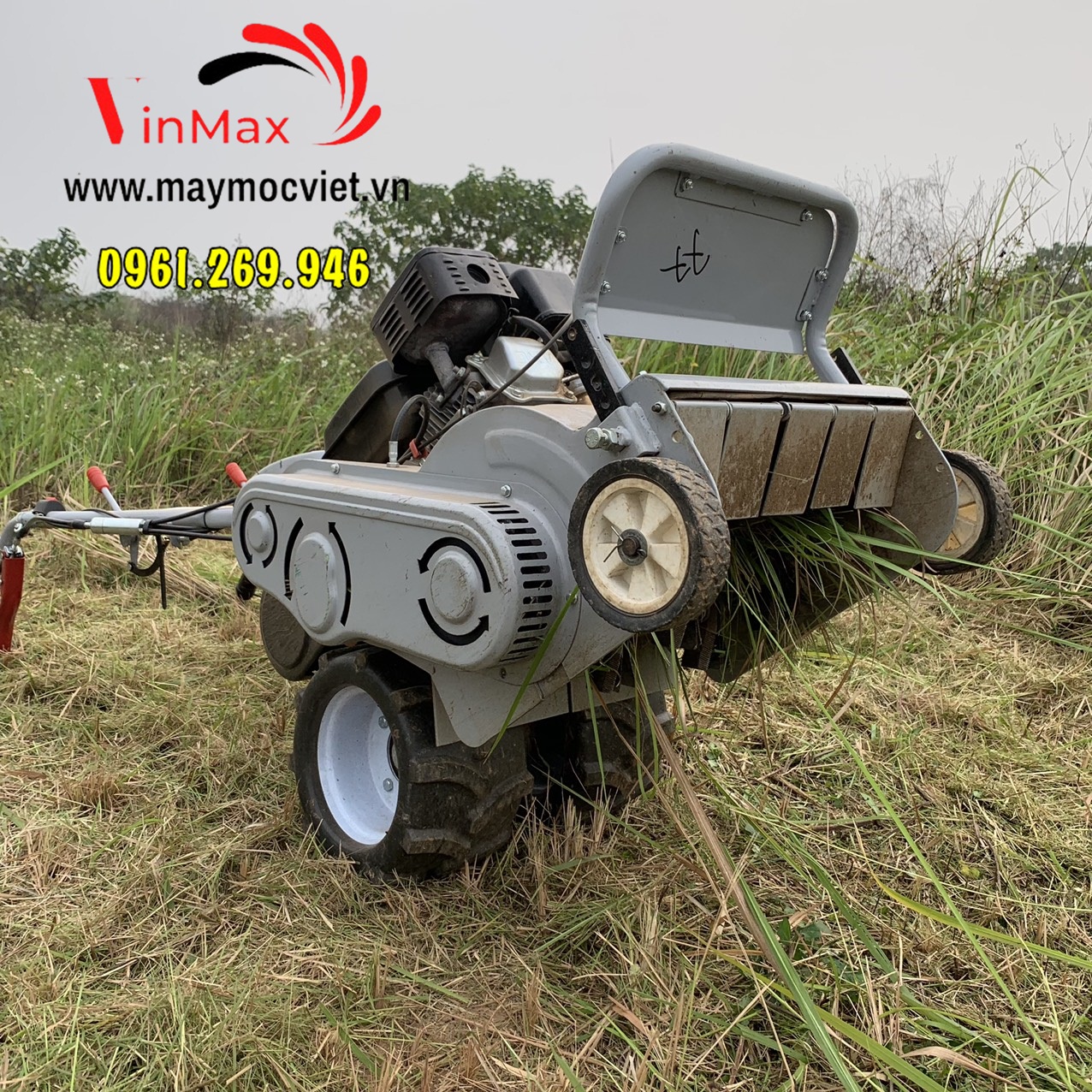 Máy cắt cỏ trục băm Kawasaki TB50 đường cắt 50cm động cơ 7HP