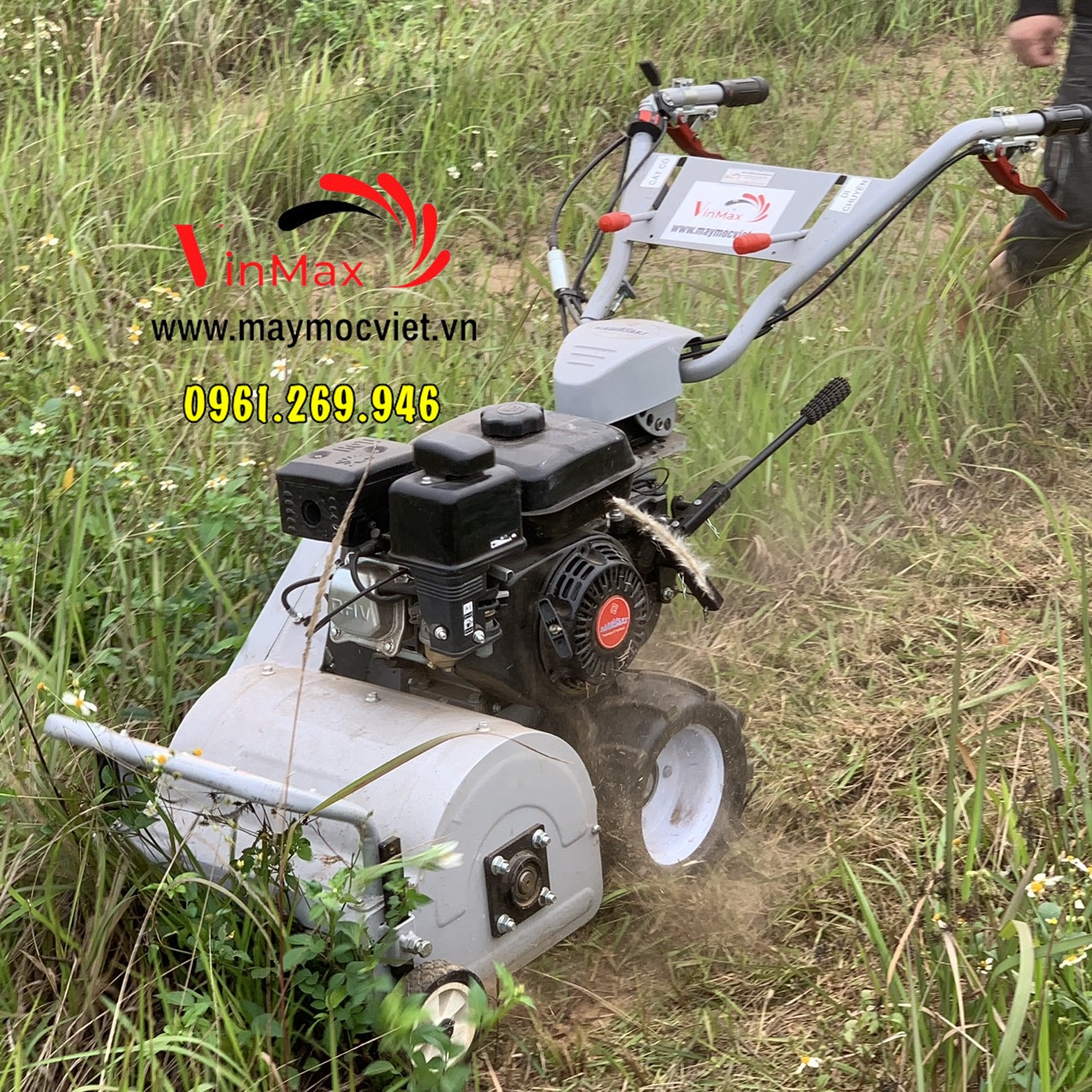 Máy cắt cỏ trục băm Kawasaki TB50 đường cắt 50cm động cơ 7HP