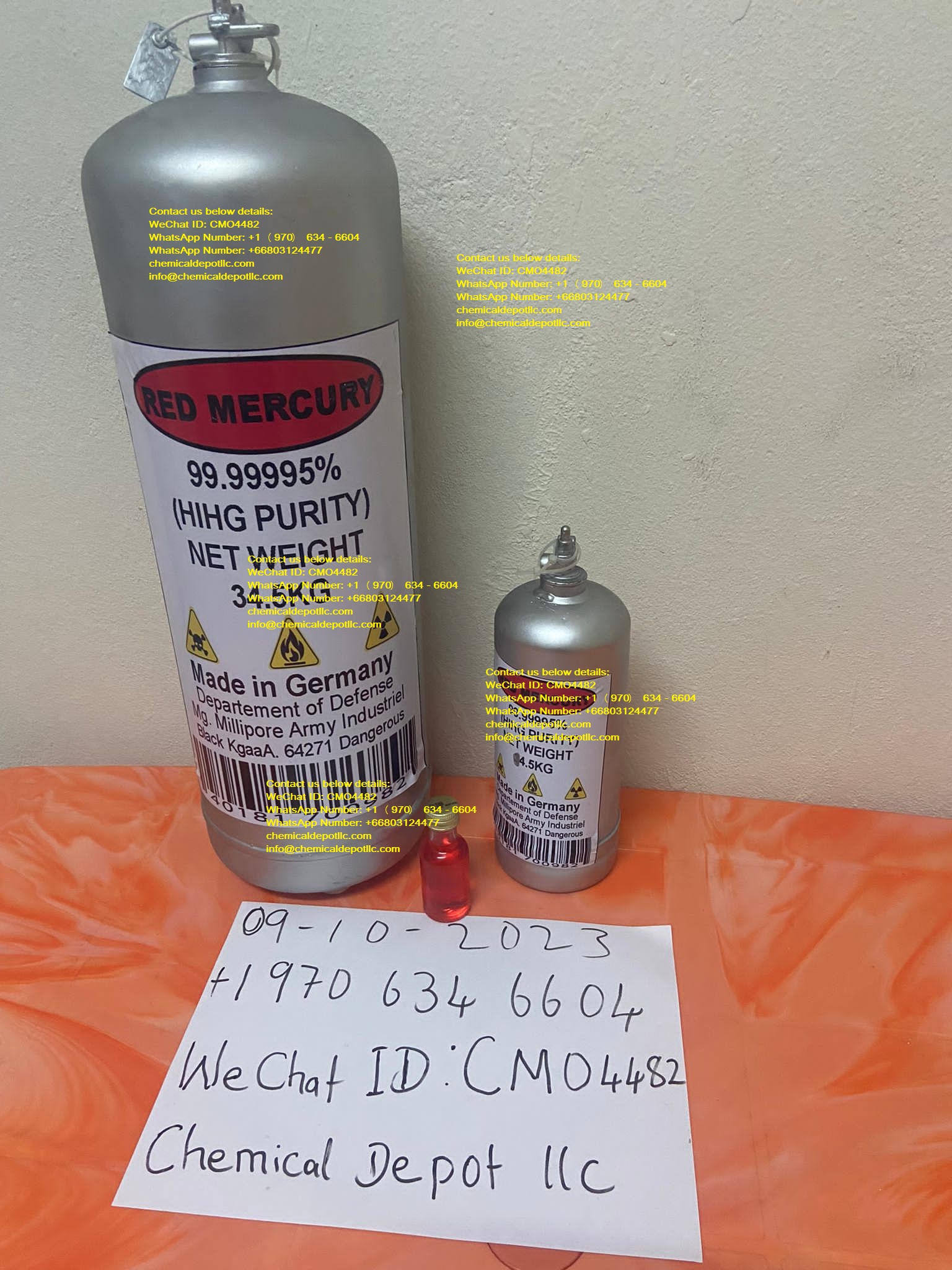 Thủy Ngân Lỏng Màu đỏ tinh khiết để bán-Chất Lỏng Thủy Ngân Đỏ