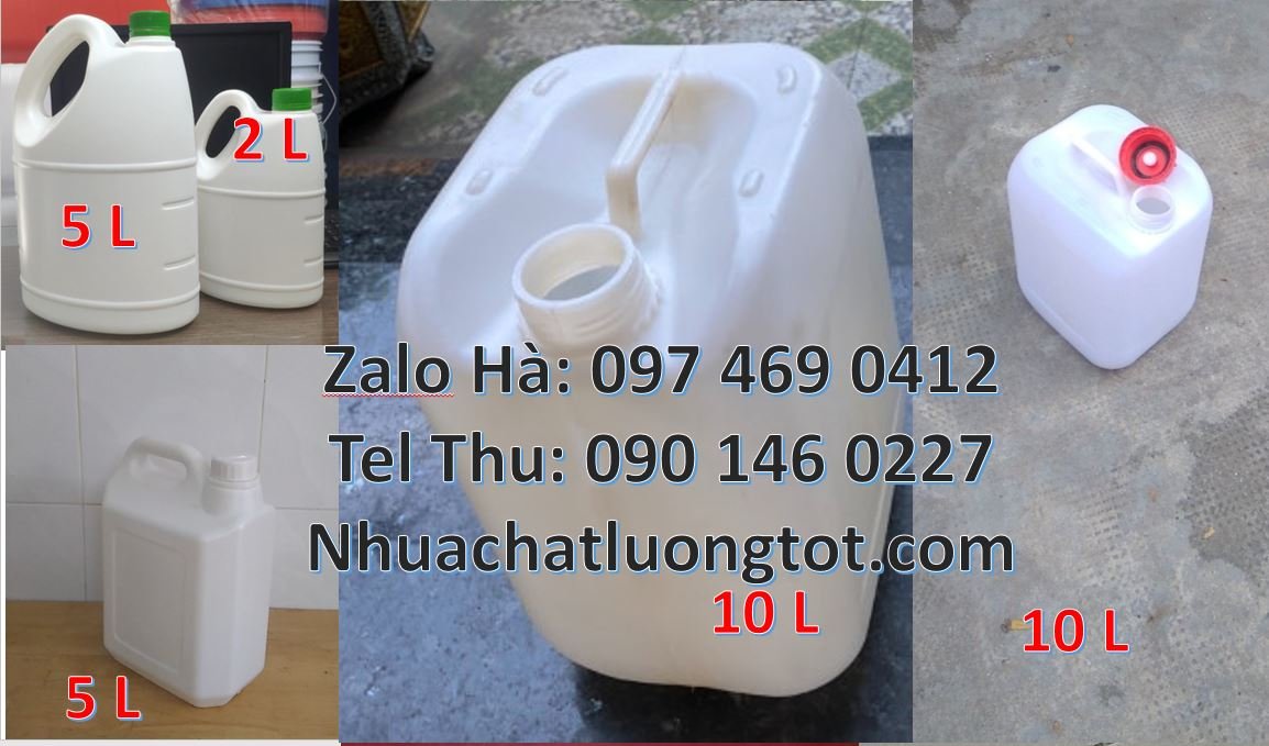 Bán can nhựa 10l có nắp thoát khí đựng xăng dầu, can nhựa 5l đựng nước