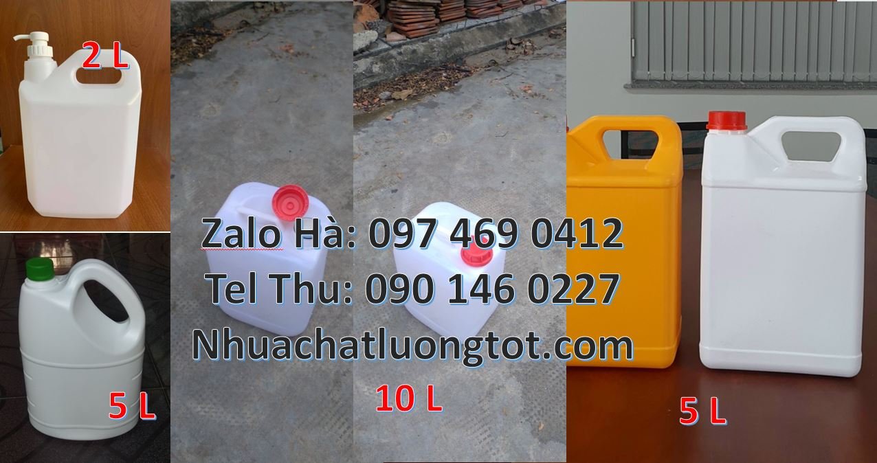 Bán can nhựa 10l có nắp thoát khí đựng xăng dầu, can nhựa 5l đựng nước
