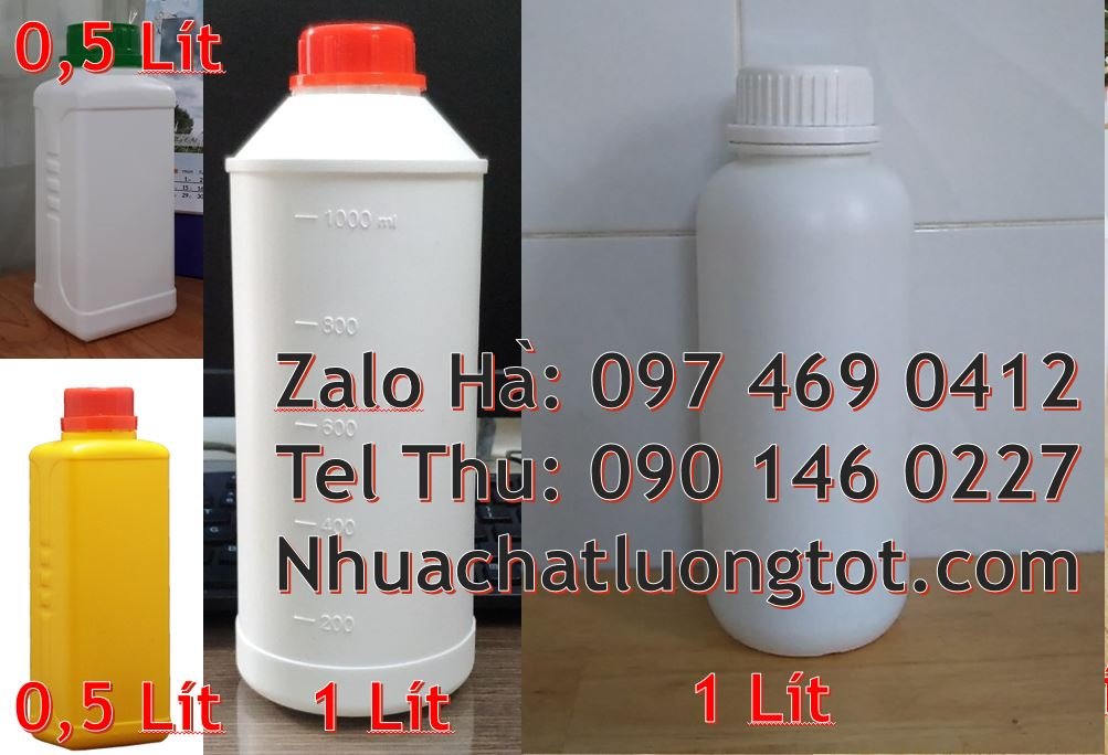 Bán chai nhựa 0.5l có nắp thoát khí giá rẻ,chai nhựa 1l đựng hóa chất
