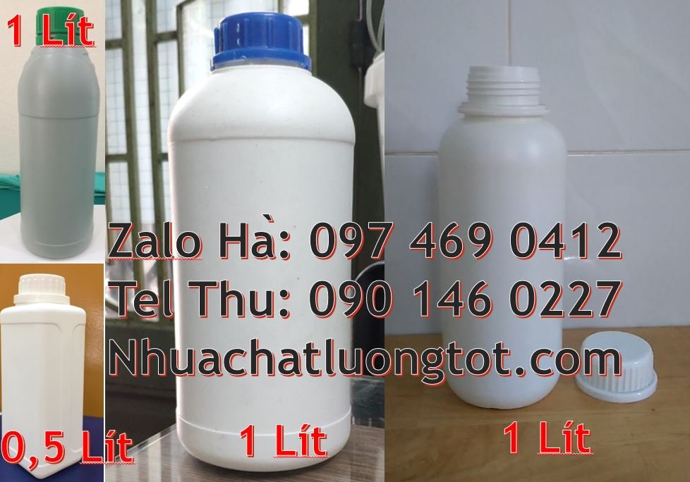 Bán chai nhựa 0.5l có nắp thoát khí giá rẻ,chai nhựa 1l đựng hóa chất