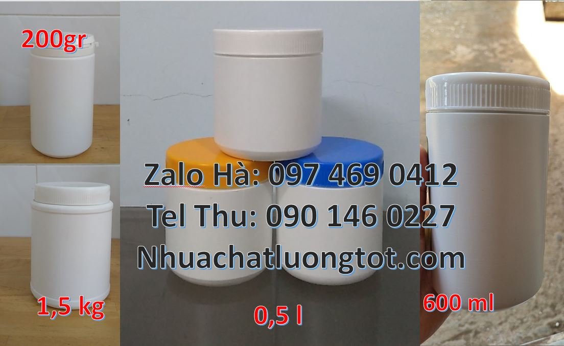 Bán hũ nhựa 1l đựng hóa chất,hũ nhựa 100g đựng mỹ phẩm làm đẹp da mới