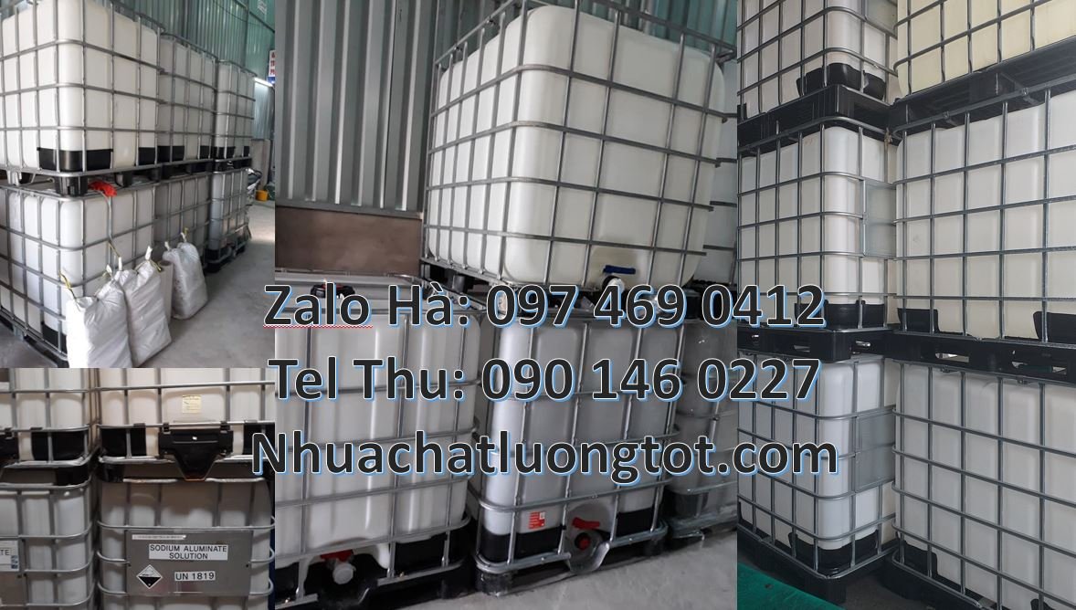 Bán thùng nhựa ibc 1000l có nắp chiết rót,thùng ibc 1000l có khung the