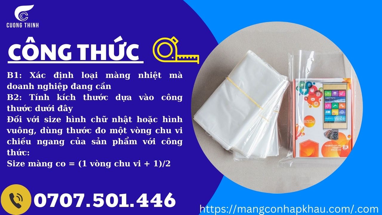 hướng dẫn cách tính kích thước màng co túi pof