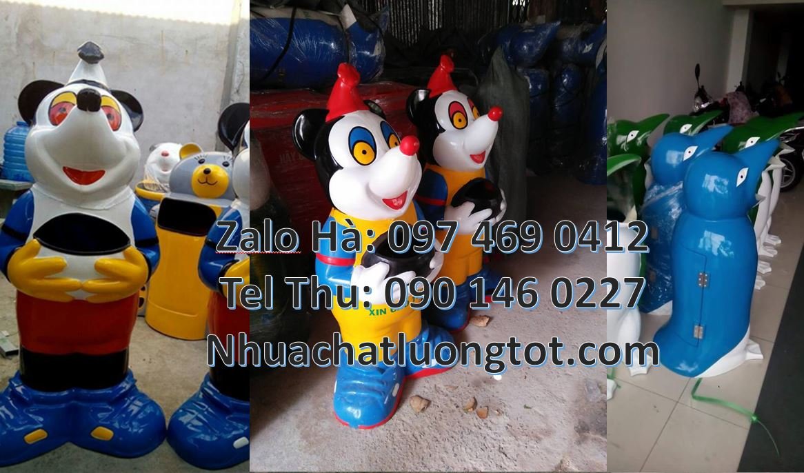 Bán thùng đựng rác hình con thú chất lượng cao,thùng rác hình con gấu