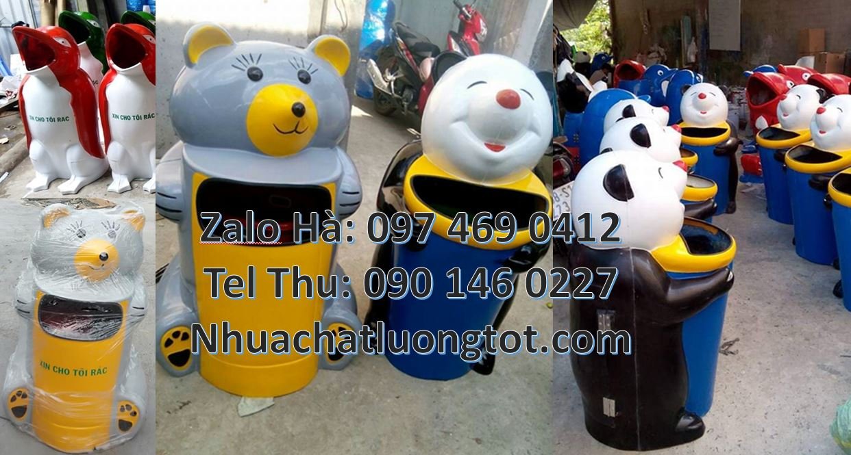 Bán thùng đựng rác hình con thú chất lượng cao,thùng rác hình con gấu