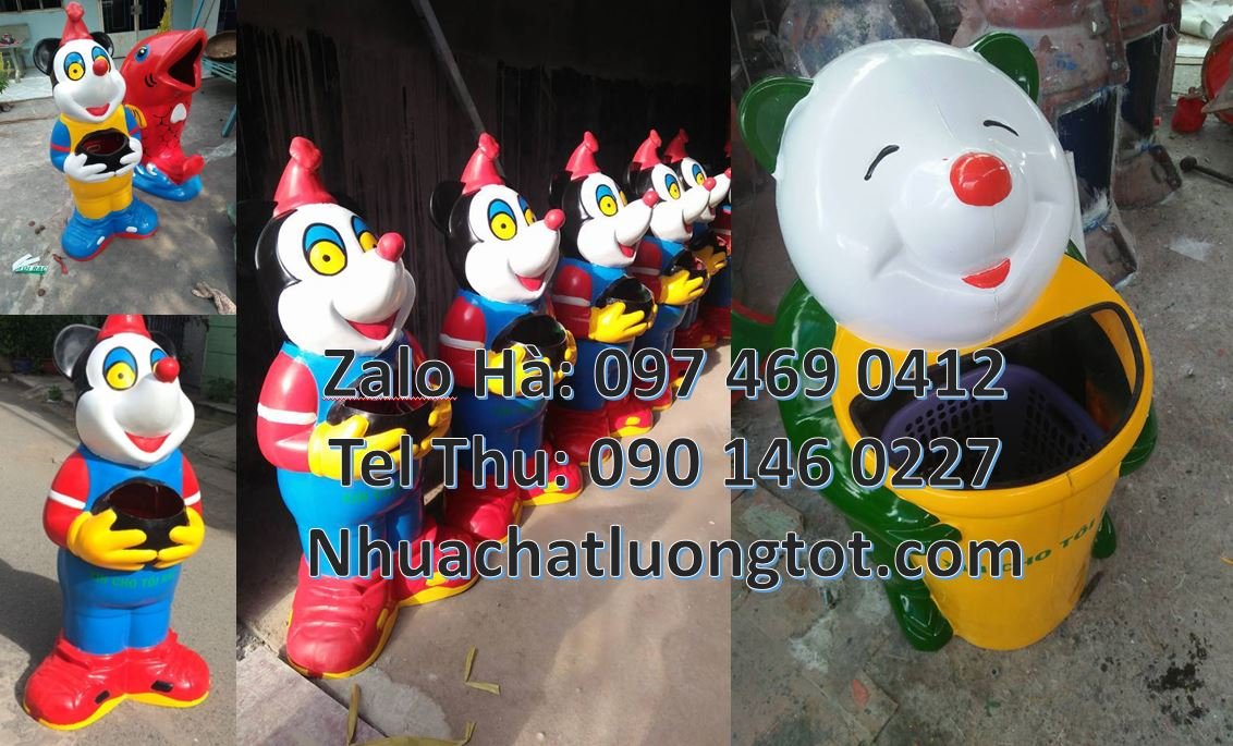 Bán thùng đựng rác hình con thú chất lượng cao,thùng rác hình con gấu