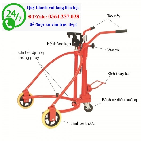 Xe nâng di chuyển phuy (xe nâng kẹp phuy) Niuli, giao hàng trên TQ