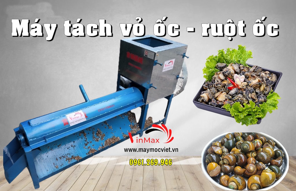 Máy tách vỏ ruột ốc Vinmax VMTV1000 năng suất cao 1 tấn/ giờ