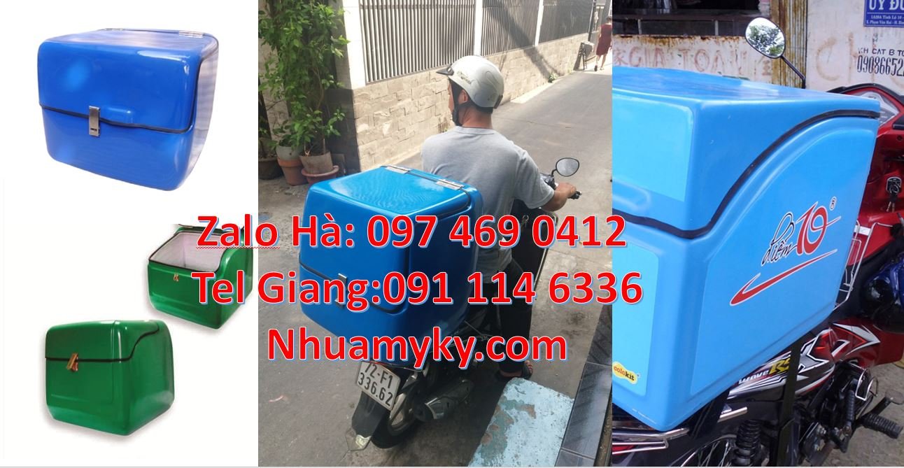 Bán thùng giao hàng sau xe máy chất lượng cao,thùng giao đồ ăn nhanh