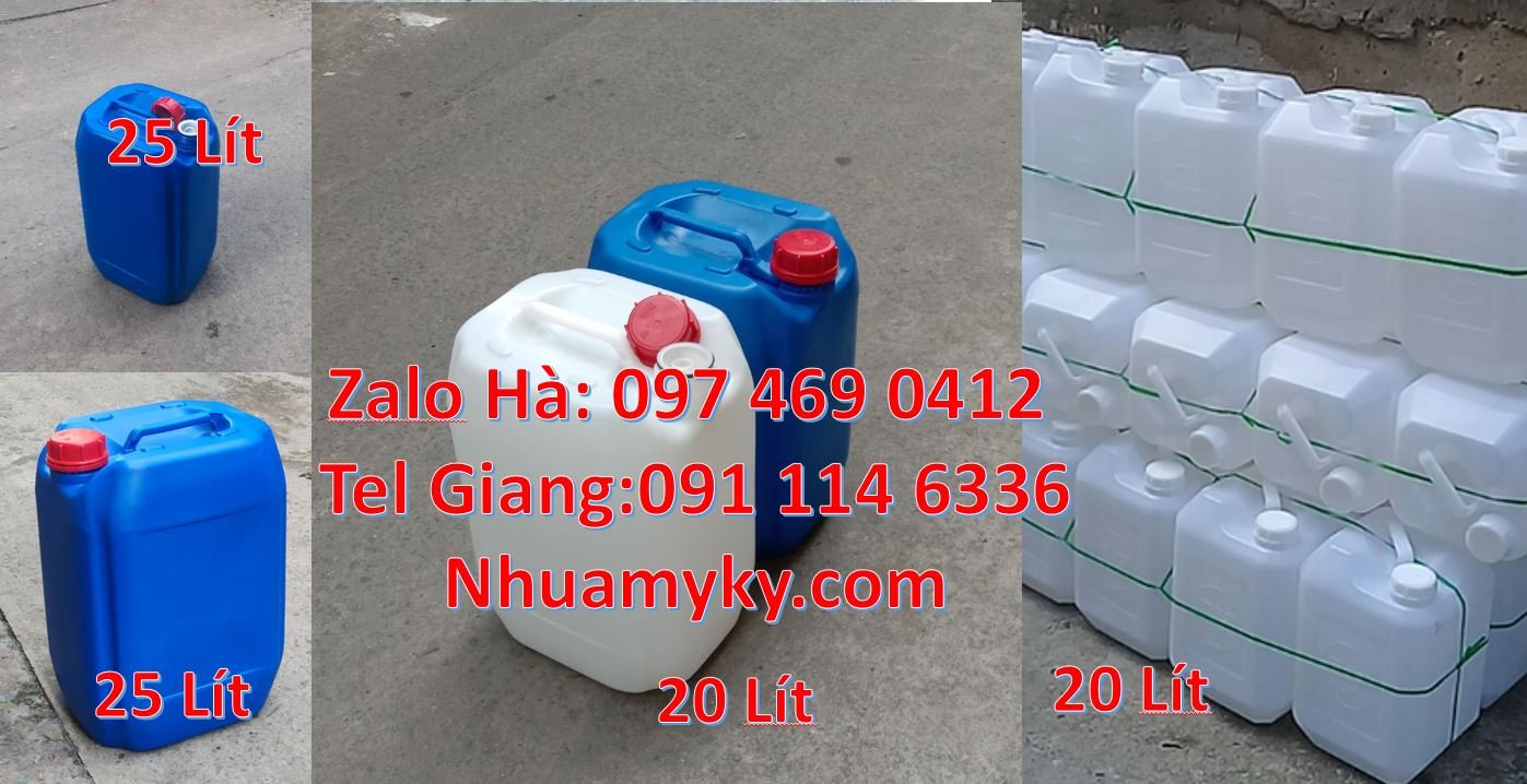 Bán can nhựa 20l có nắp thoát khí đựng xăng dầu, can nhựa 30l đựng rua