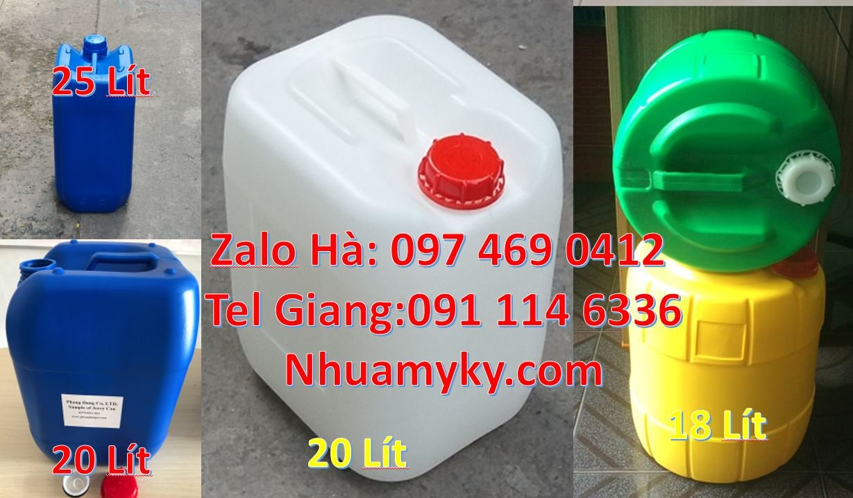 Bán can nhựa 20l có nắp thoát khí đựng xăng dầu, can nhựa 30l đựng rua