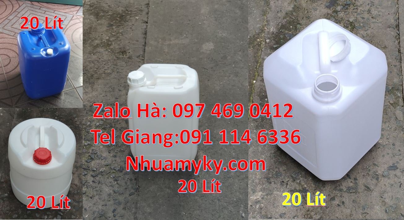 Bán can nhựa 20l có nắp thoát khí đựng xăng dầu, can nhựa 30l đựng rua