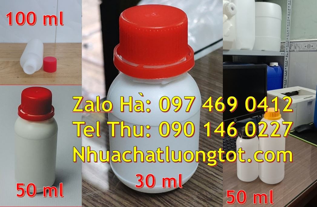 Bán chai nhựa 50ml có nắp thoát khí,chai nhựa 30ml đựng thuốc bảo vệ t