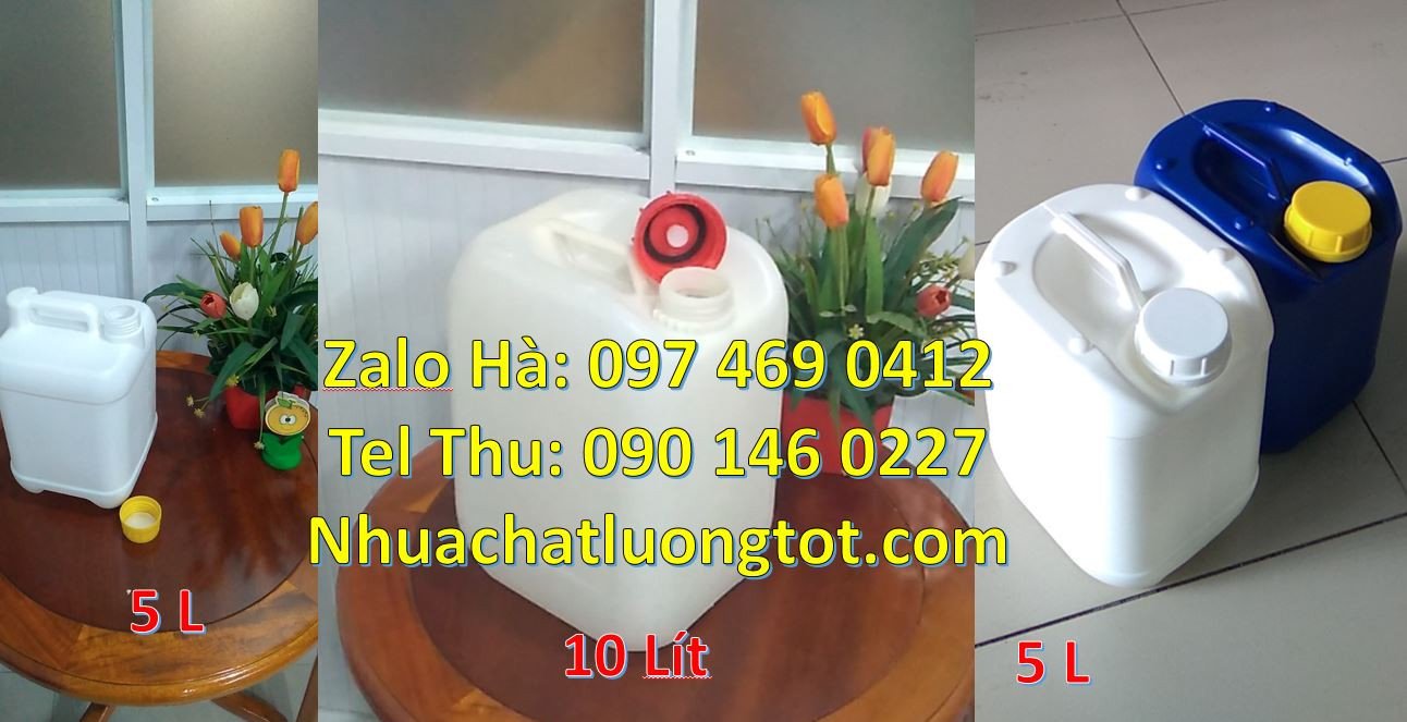 Bán can nhựa 5l có nắp thoát khí, can nhựa 10l đựng thực phẩm giá rẻ