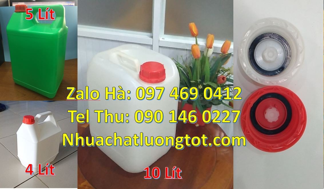 Bán can nhựa 5l có nắp thoát khí, can nhựa 10l đựng thực phẩm giá rẻ