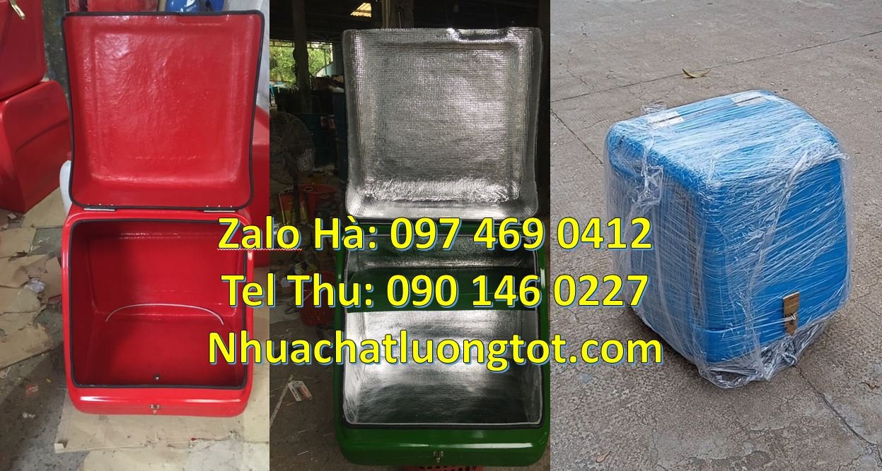 Bán thùng giao hàng tiết kiệm, thùng giao hàng đằng sau xe máy giá rẻ