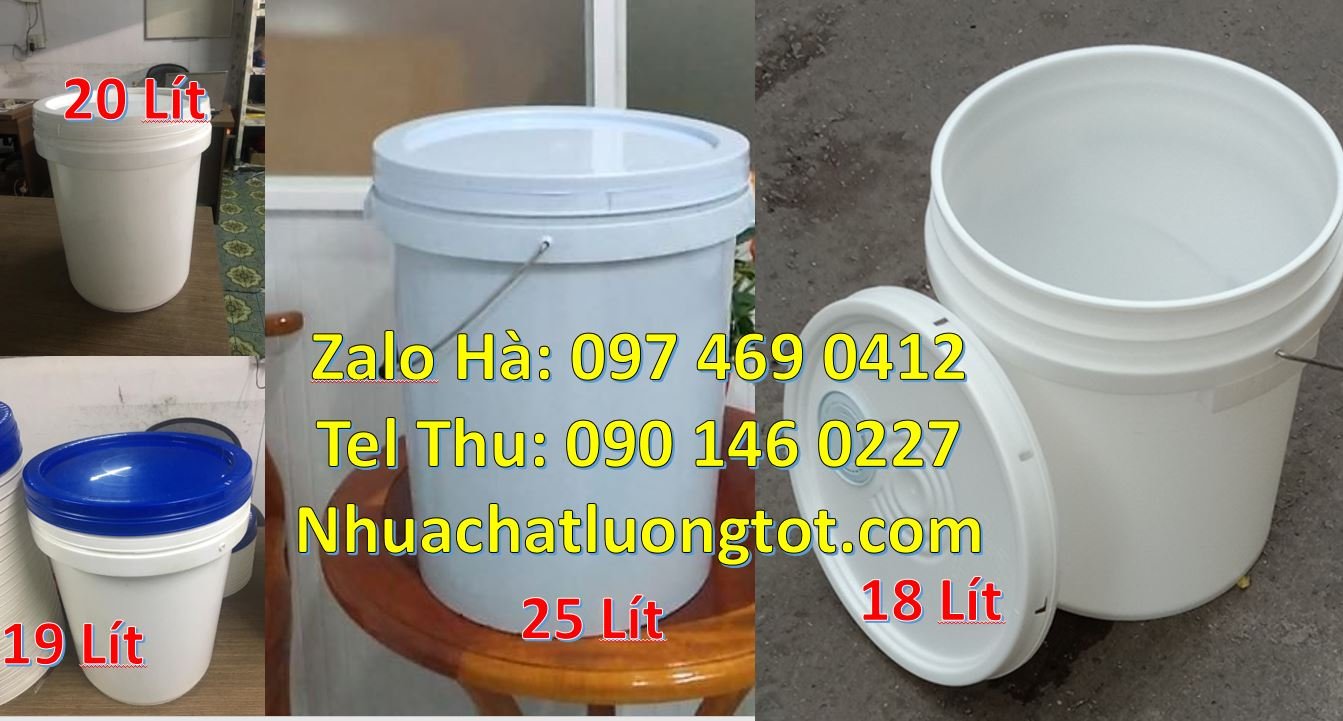 Bán thùng đựng sơn 25l có nắp chiết rót,thùng sơn 30l quai sắt nắp đậy
