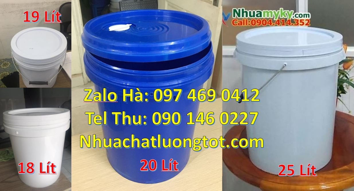 Bán thùng đựng sơn 25l có nắp chiết rót,thùng sơn 30l quai sắt nắp đậy