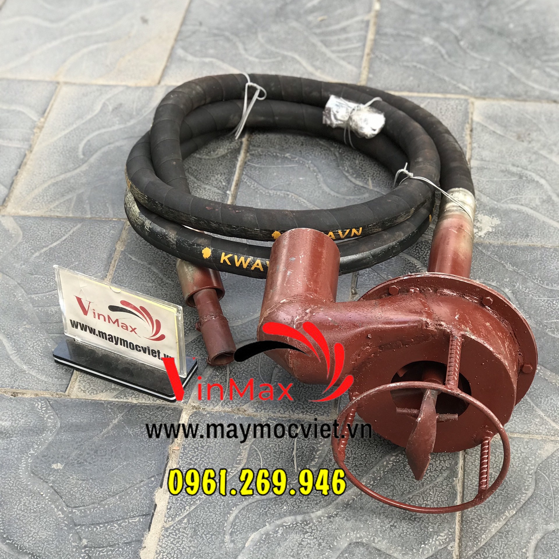 Máy hút chất thải bioga, bùn ao cáp mềm 3m động cơ xăng 6,5HP