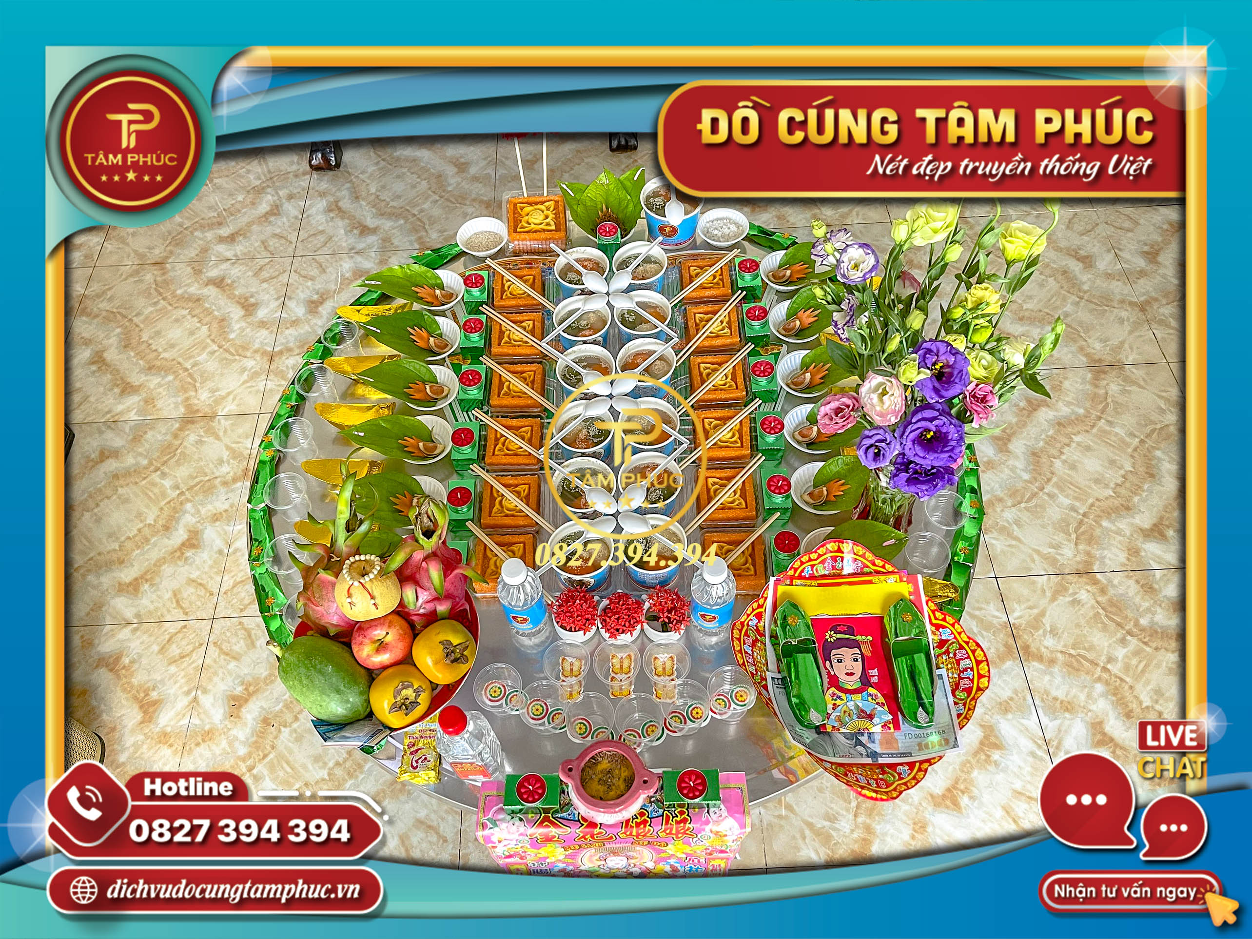 Mâm cúng Căn - Thôi Nôi - Đầy Tháng CHAY cho các bé