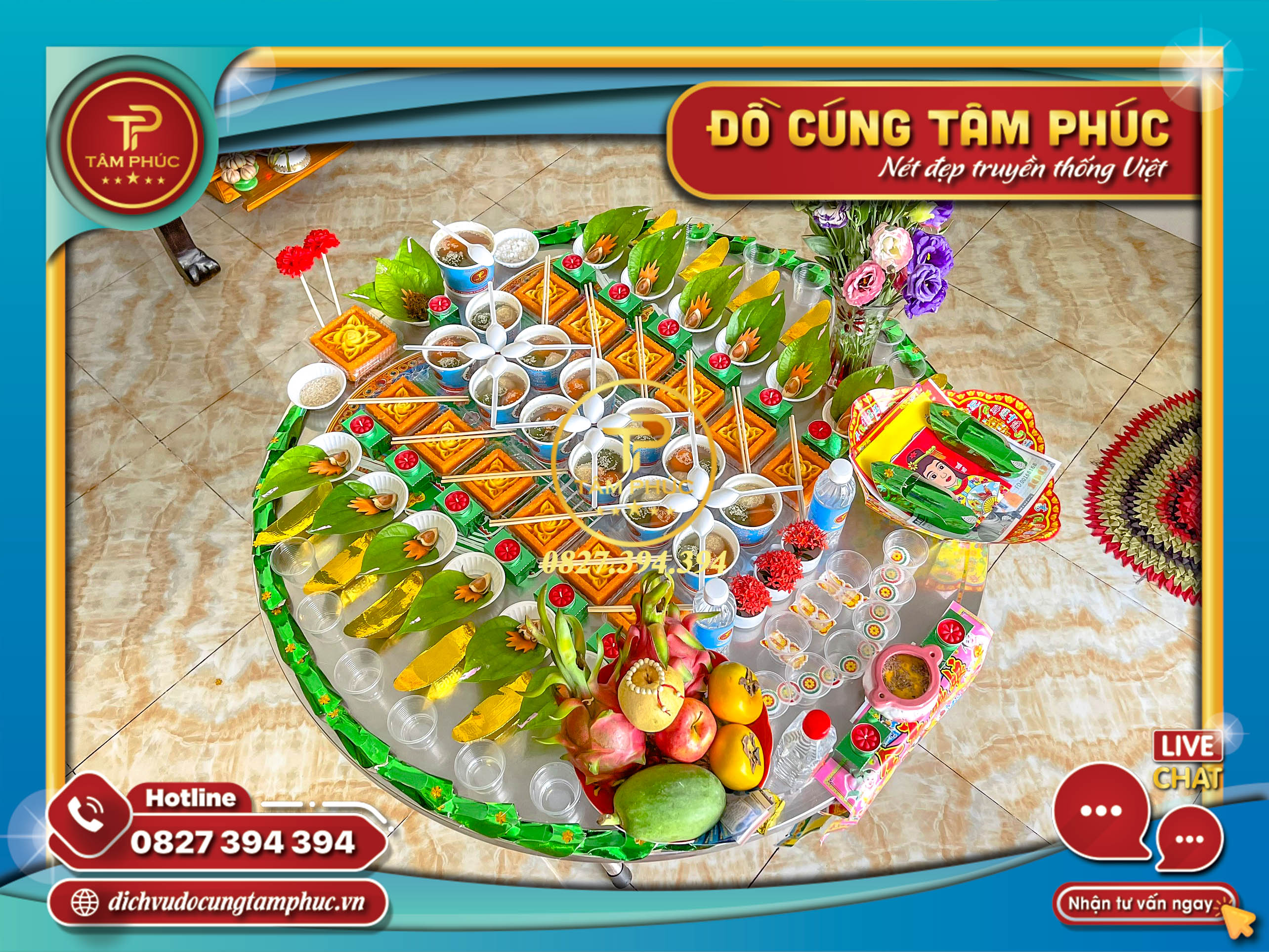 Mâm cúng Căn - Thôi Nôi - Đầy Tháng CHAY cho các bé