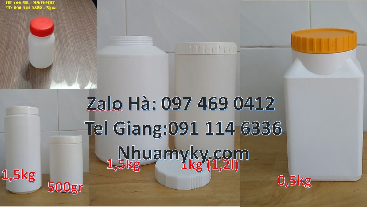 Bán hũ nhựa 1.5kg đựng bột giặt xả phải,hũ nhựa 1kg đựng dầu gội đầu r