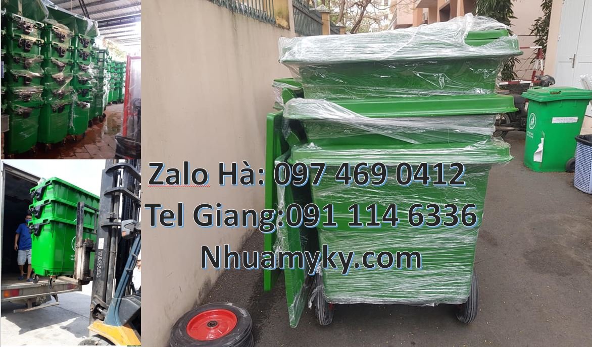 Bán xe thu gom rác cỡ lớn 660l nắp đậy có bánh xe,xe thu gom rác 1000l