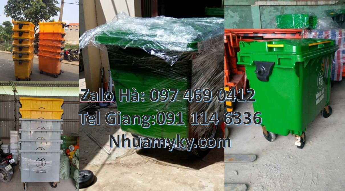 Bán xe thu gom rác cỡ lớn 660l nắp đậy có bánh xe,xe thu gom rác 1000l