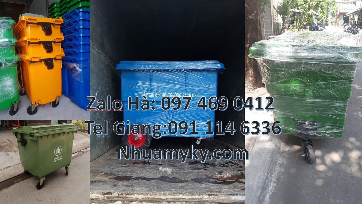 Bán xe thu gom rác cỡ lớn 660l nắp đậy có bánh xe,xe thu gom rác 1000l
