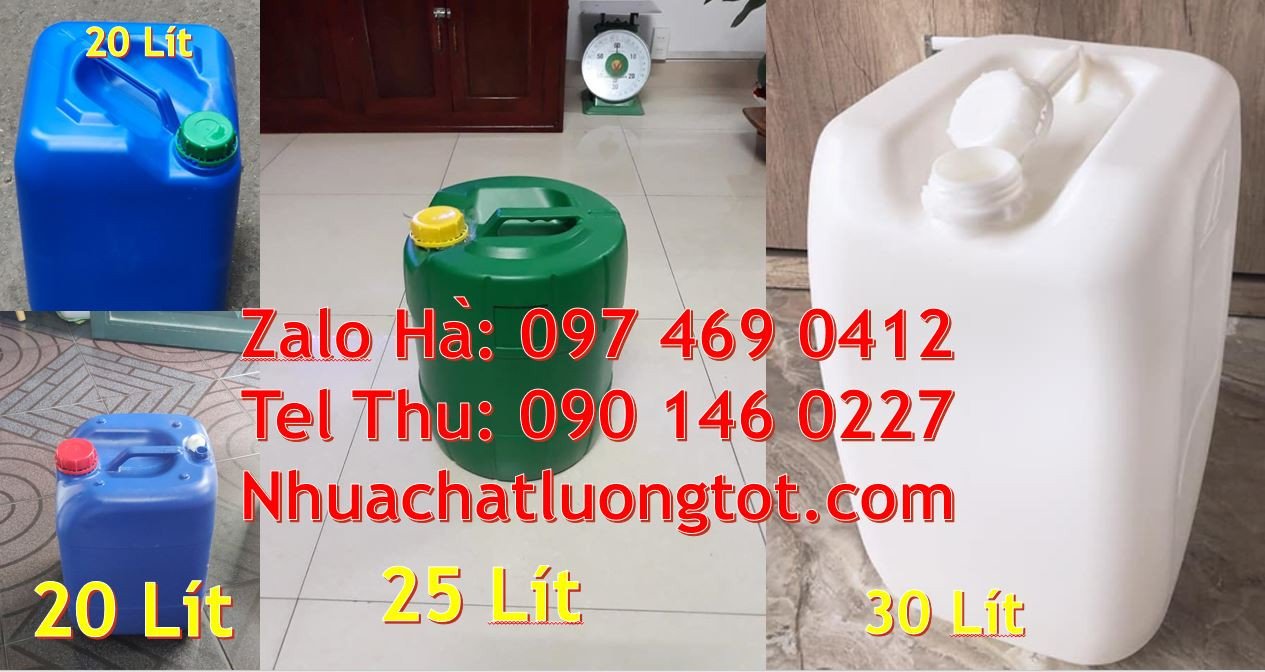 Bán can nhựa 20l có nắp thoát khí đựng hóa chất,can nhựa 30l đựng nước