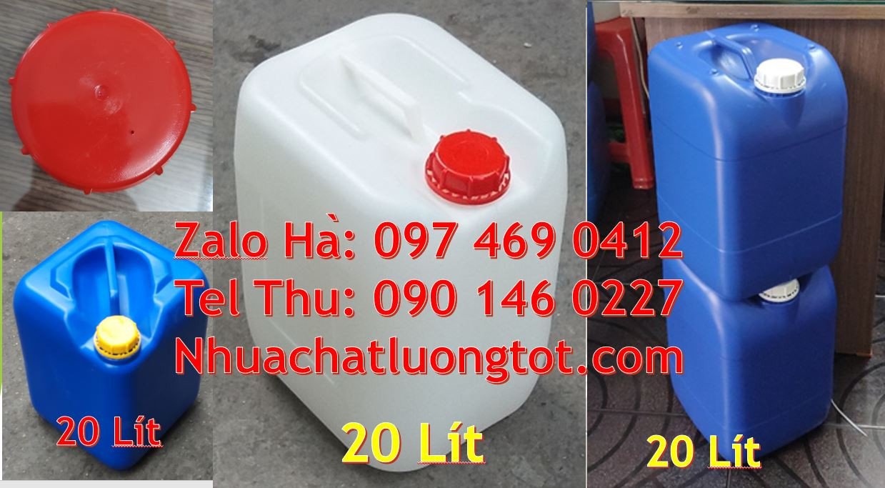 Bán can nhựa 20l có nắp thoát khí đựng hóa chất,can nhựa 30l đựng nước