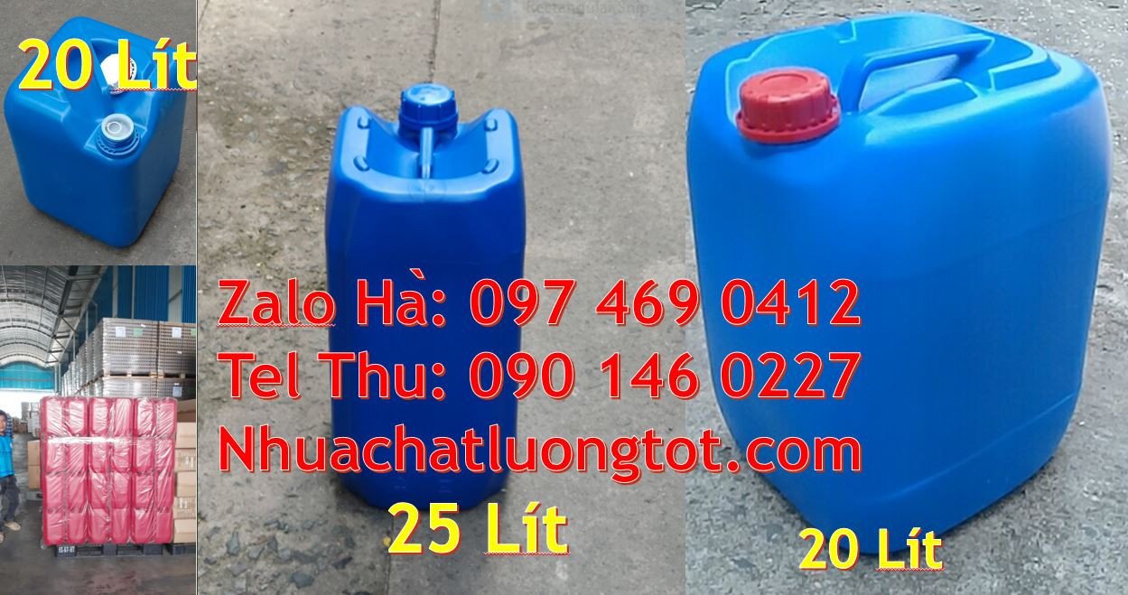 Bán can nhựa 20l có nắp thoát khí đựng hóa chất,can nhựa 30l đựng nước