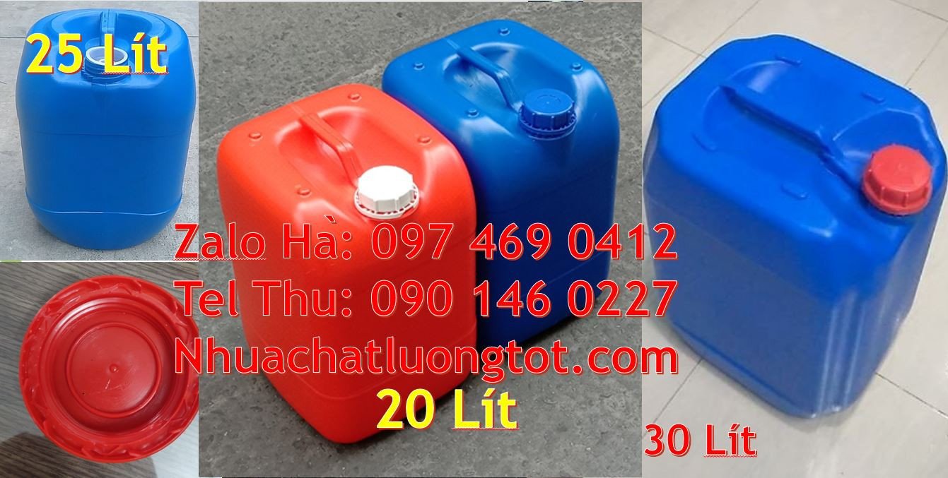 Bán can nhựa 20l có nắp thoát khí đựng hóa chất,can nhựa 30l đựng nước