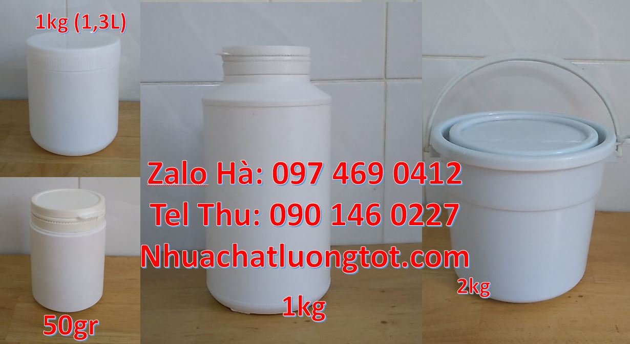 Bán hũ nhựa 1kg đựng hóa chất,hũ nhựa 1.5kg đựng sữa tắm nắp vặn trang