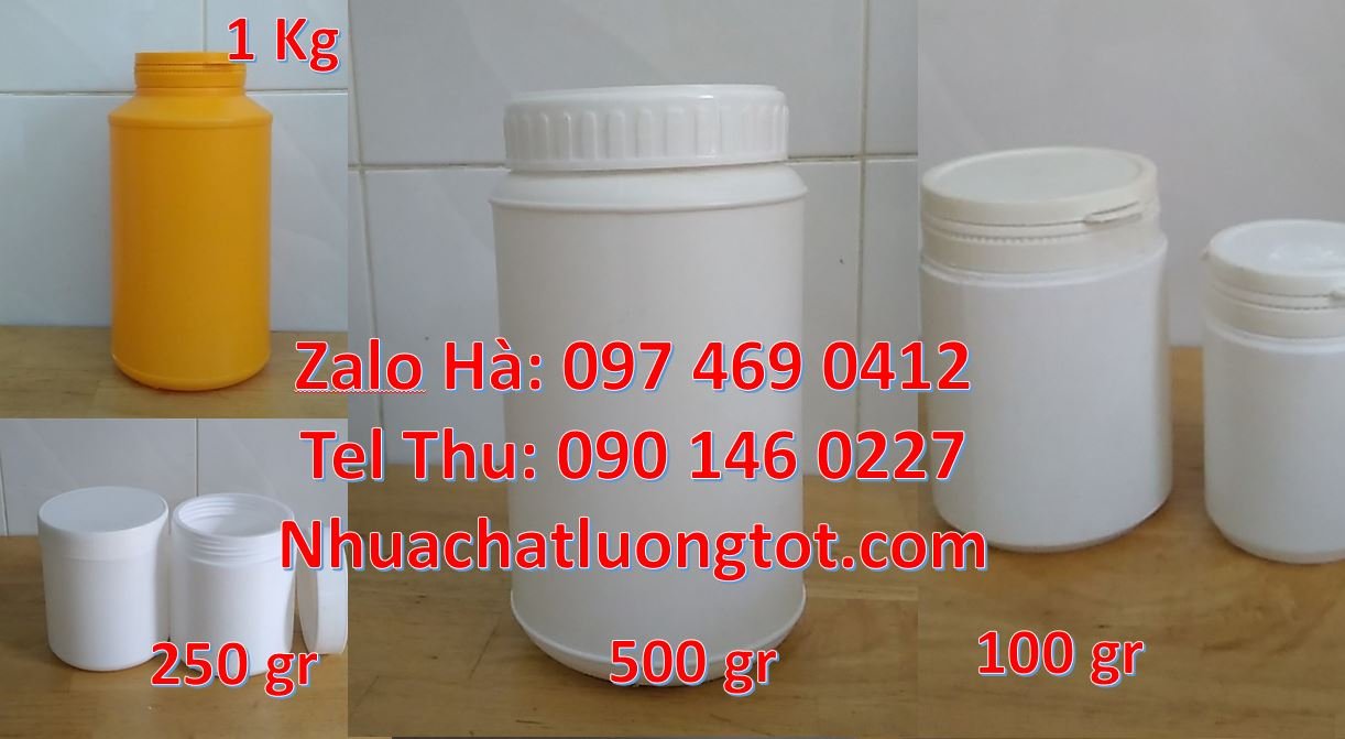 Bán hũ nhựa 1kg đựng hóa chất,hũ nhựa 1.5kg đựng sữa tắm nắp vặn trang