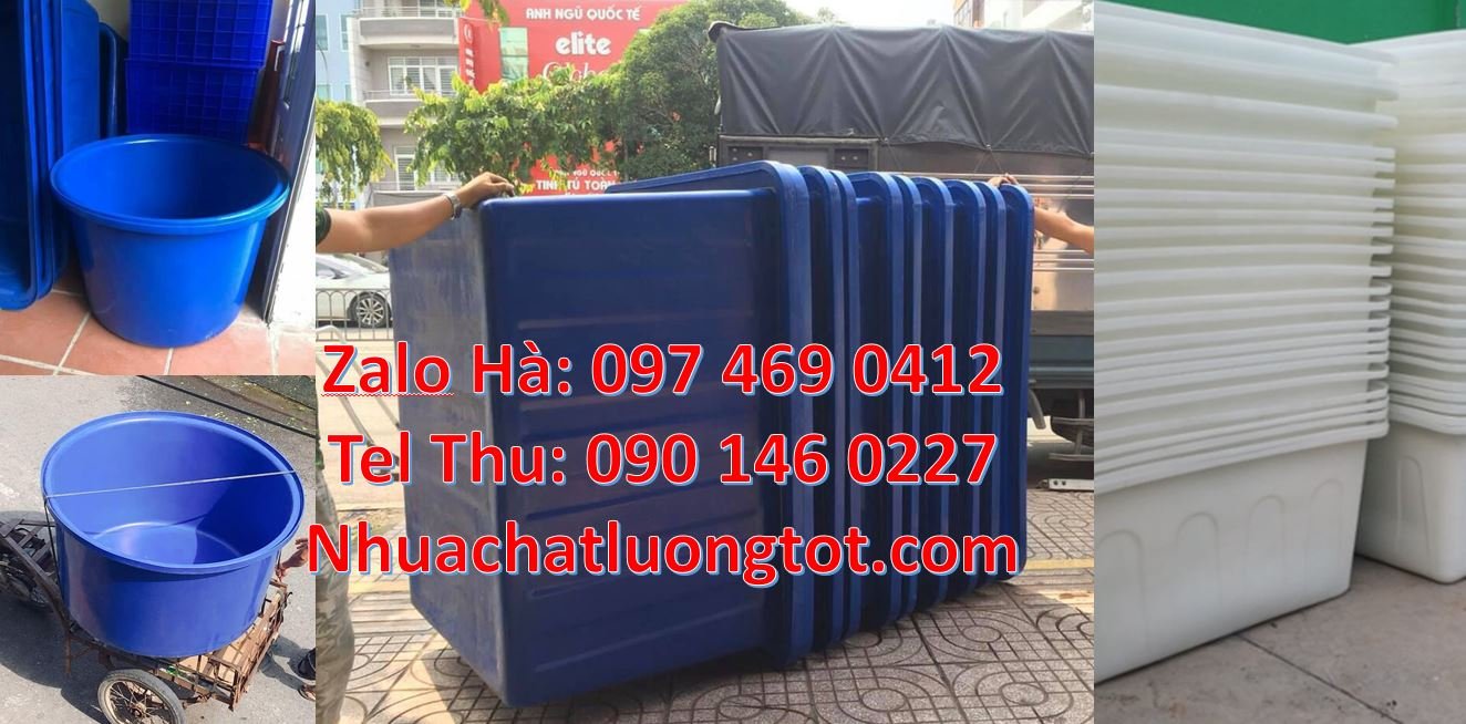 Bán thùng nhựa đựng nước 1000l hình tròn,thùng chứa nước hình chữ nhật